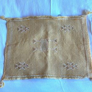 Handmade yellow Moroccan yellow pillow case